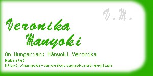 veronika manyoki business card