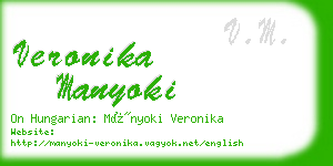 veronika manyoki business card